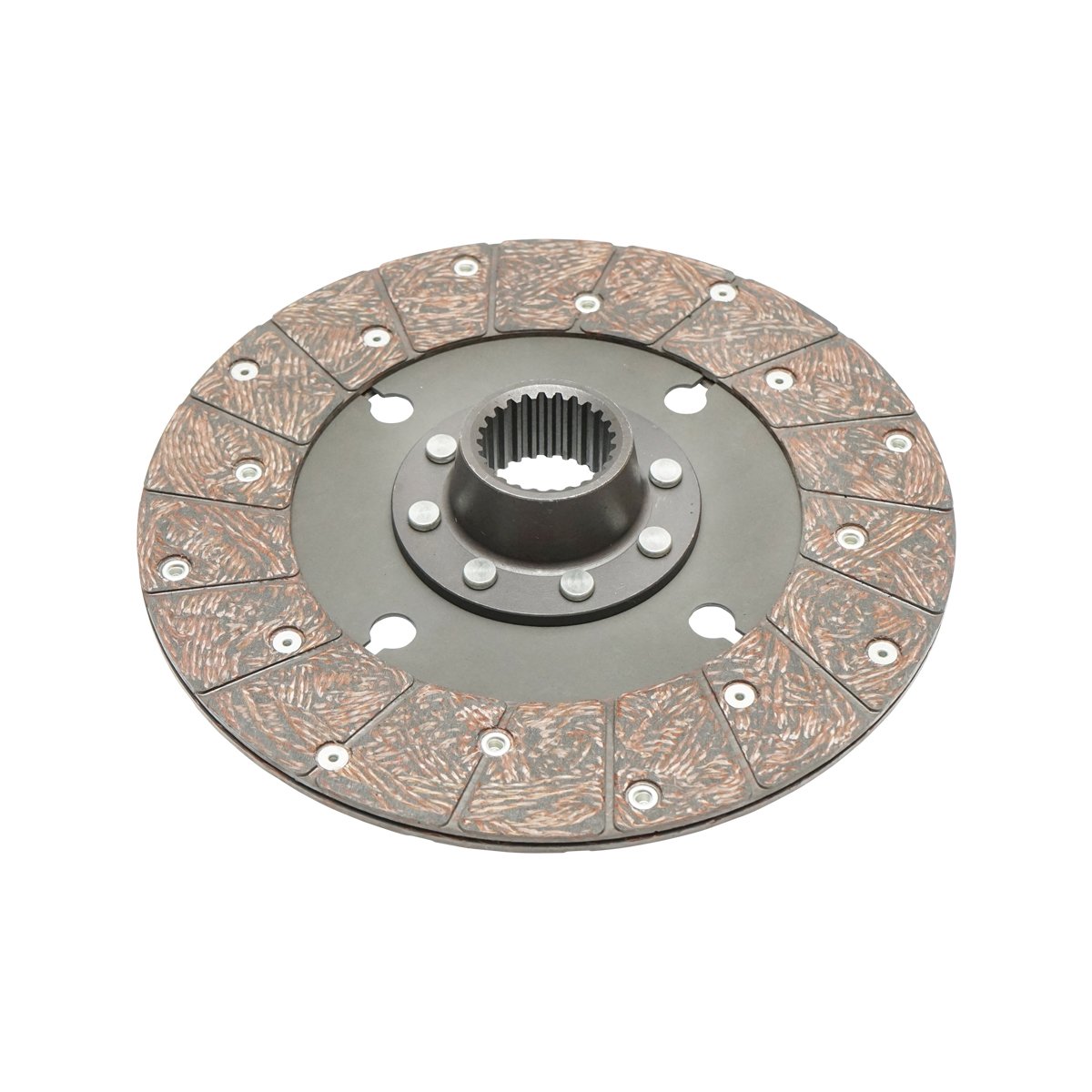 Disc ambreiaj priza de putere Massey Ferguson diametru exterior 250mm, interior 1-38mm, interior 2-41mm, 25 caneluri OEM 1865836M91